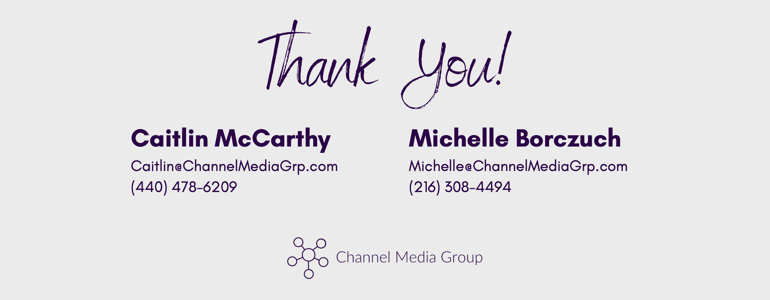 contact thank you caitlin michelle